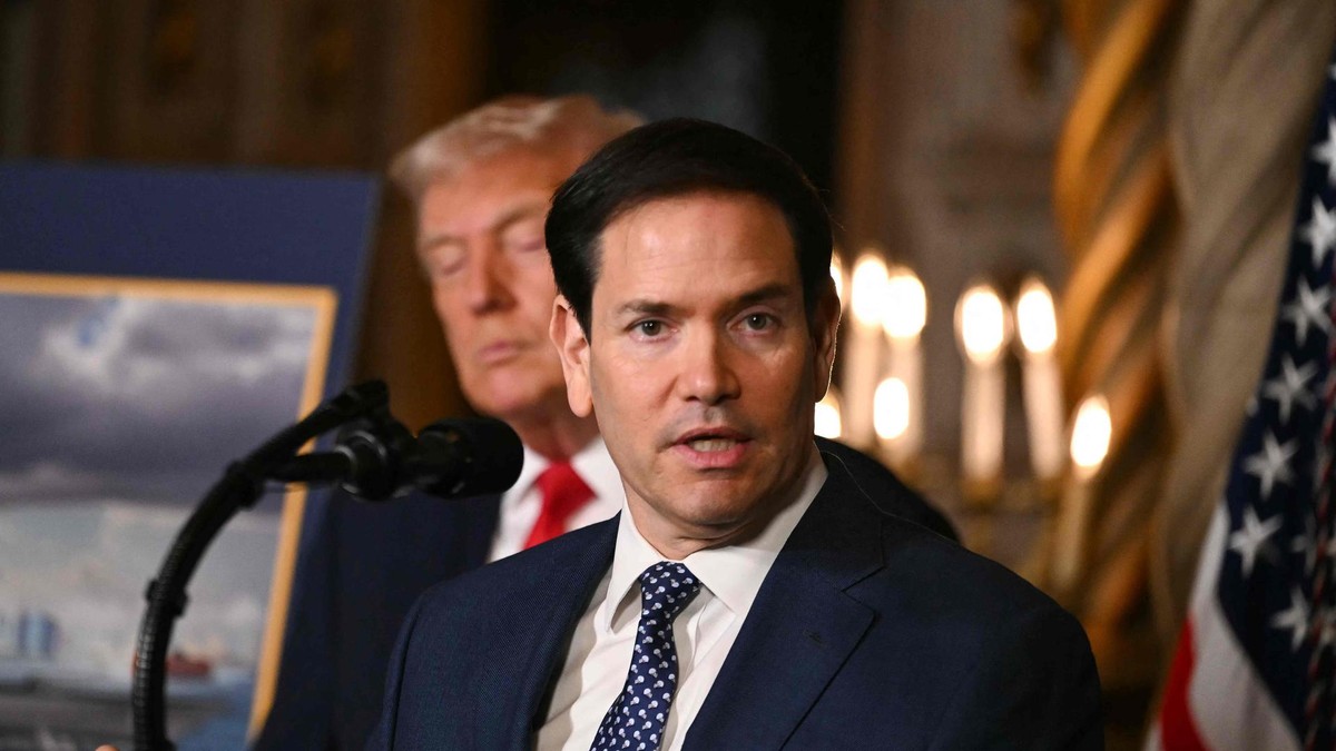 Außenminister Marco Rubio droht auf „X“ weiteren europäischen Verantwortlichen mit Sanktionen. (Archivbild) US President Donald Trump makes an announcement with Hegseth and Phelan