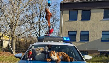 Kuscheltier-Tiger löst Polizeieinsatz auf A650 aus
