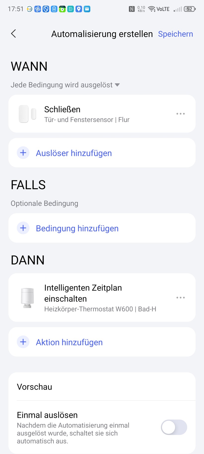 Aqara W600: Automatisierungen