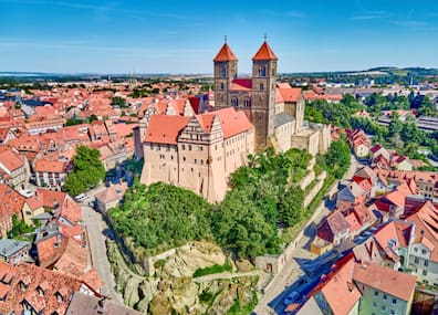 Der Stiftsberg ist der Kern des Unesco-Weltkulturerbes Quedlinburg – demnächst zeigt er sich wieder in voller Pracht.