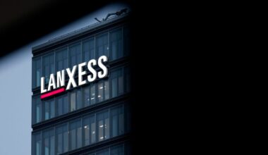 Das Lanxess-Hochhaus in Köln-Deutz.