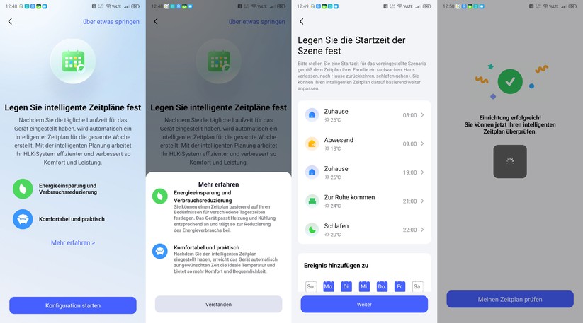 Aqara W600: Im Zigbee-Betrieb unterstützt die App das Erstellen von Zeitplänen.