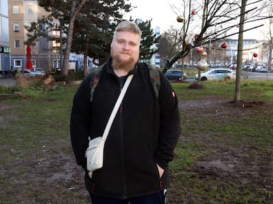 Fabian, 28, obdachlos.