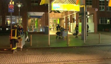 Feuerwehreinsatz am Klinikum in der Nacht zu Montag