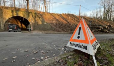 Baumarbeiten am Bahntunnel in Holzwickede