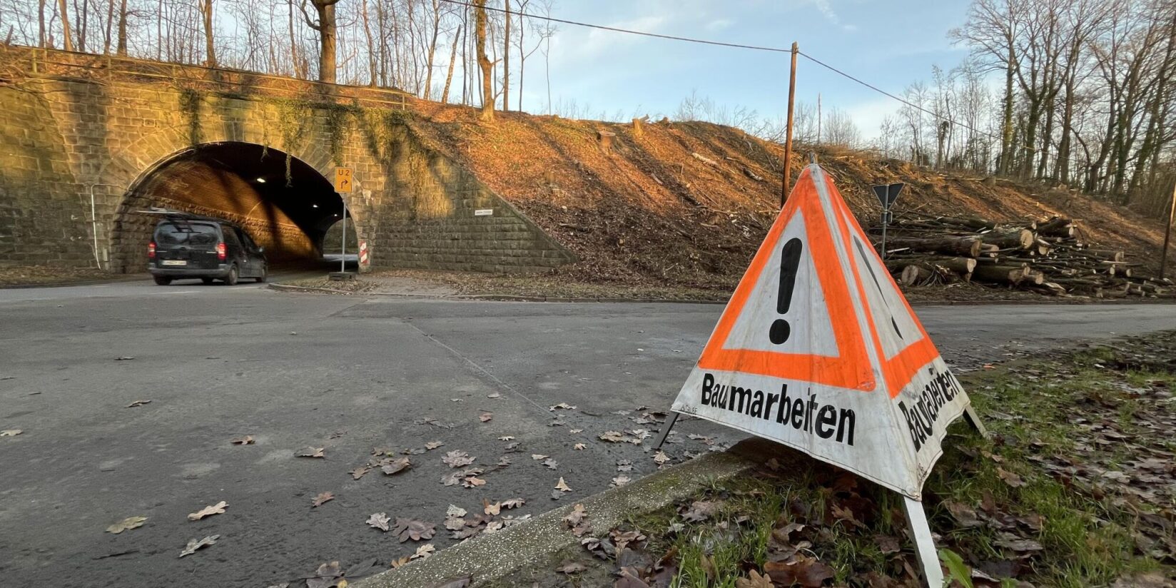 Baumarbeiten am Bahntunnel in Holzwickede