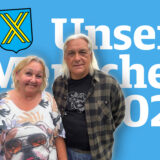 Birgit und Udo Krause in einer Montage mit dem Schriftzug „Unsere Menschen 2025“.