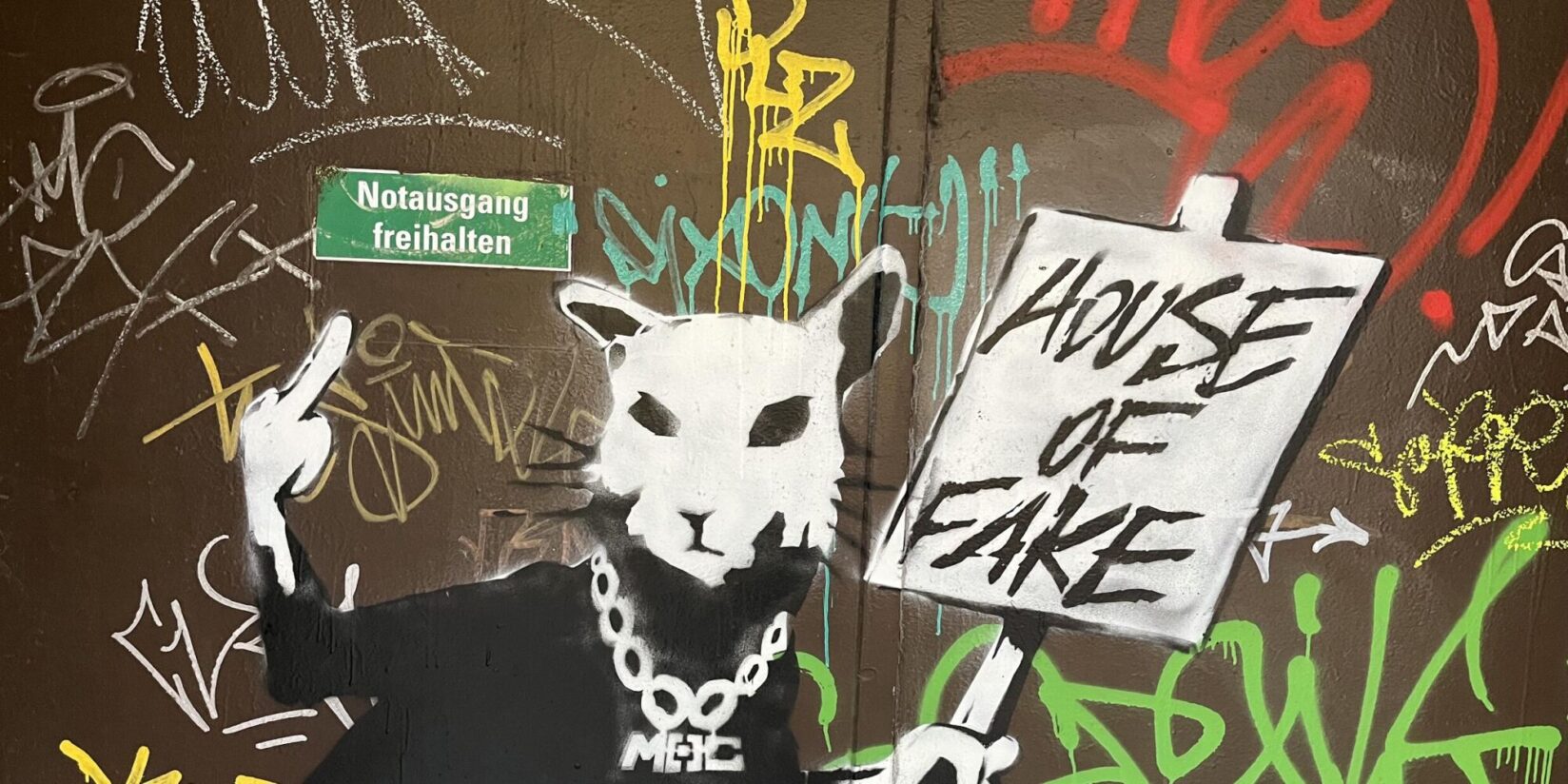 Banksy in Dortmund? Graffiti am Ostenhellweg zeigt Protest