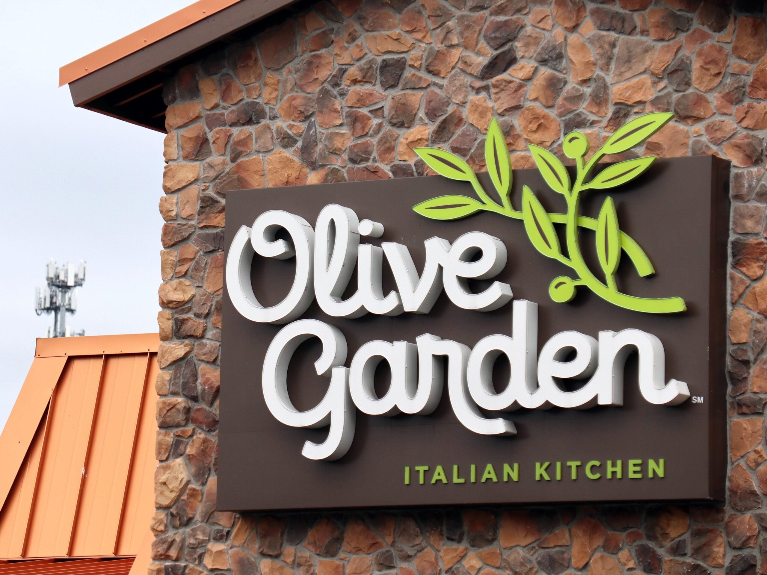 Sign outside an Olive Garden restaurant