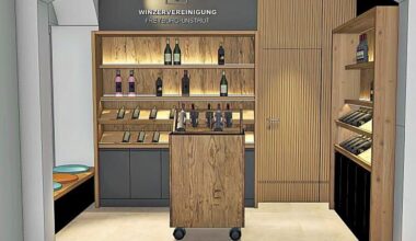 Das ist eine Visualisierung des Weinshops in Halles Tourist-Information.