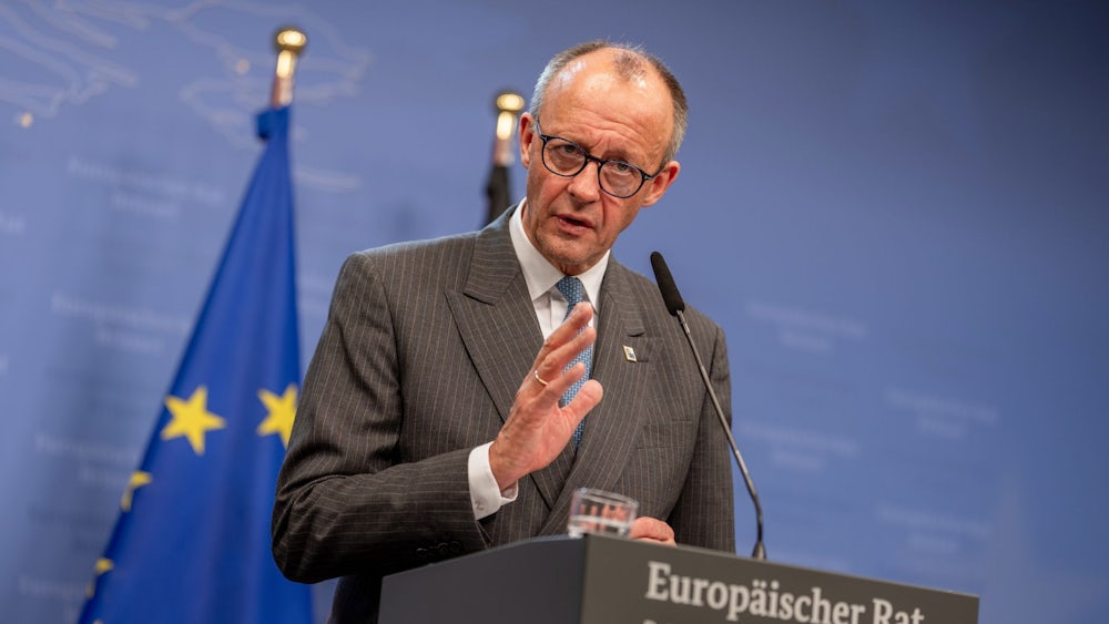 Zeigte sich am Ende mit dem Kompromiss zufrieden: Bundeskanzler Friedrich Merz.