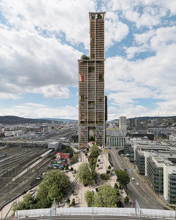 Elysium Hochhaus Projekt Zürich