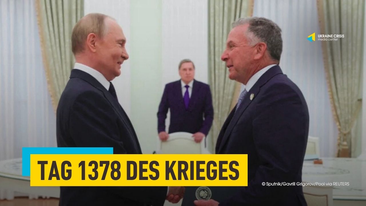 1378. Kriegstag: Kyjiw berichtet USA von Front, Moskaus Plan mit Friedensplan, Lage in Region Donezk