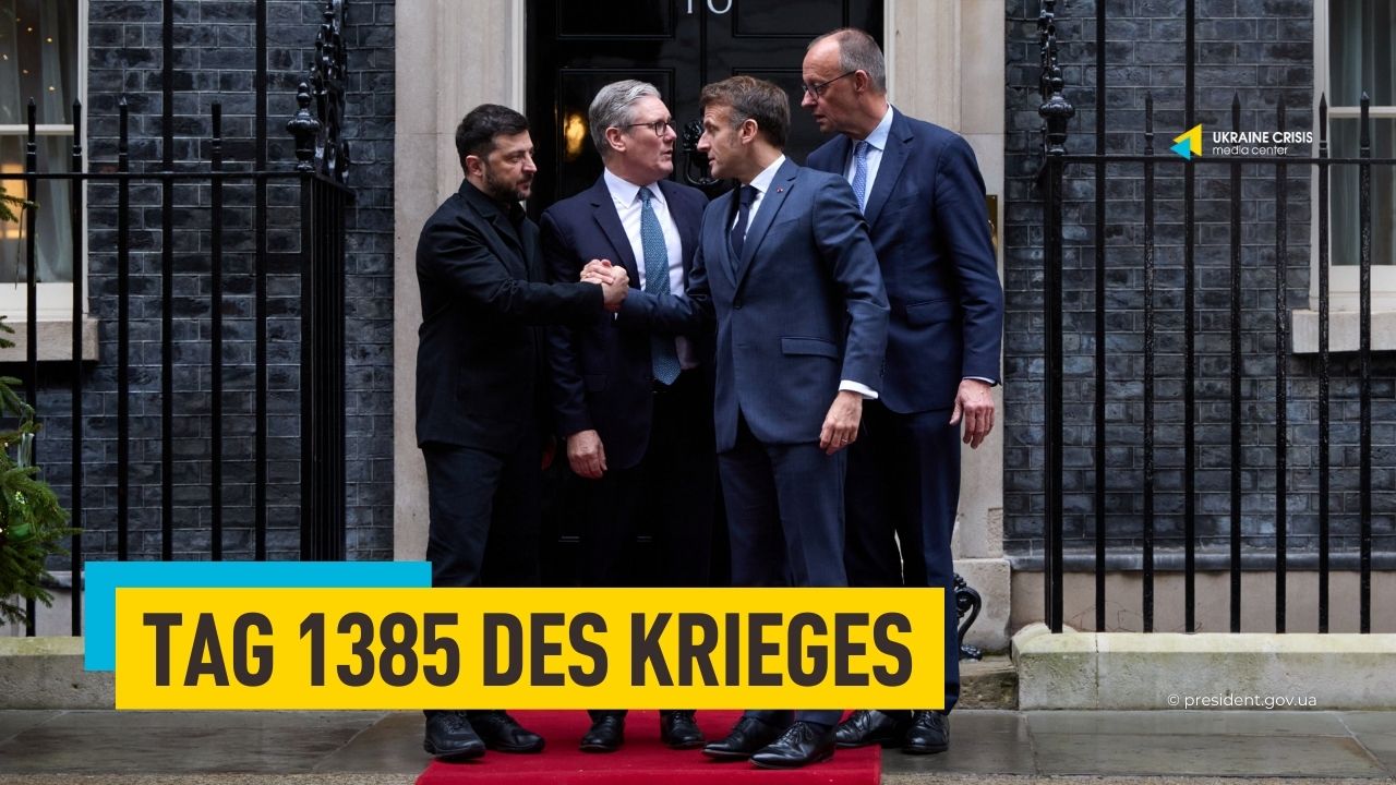 1385. Kriegstag: Debatte um Gebietsabtretung, Selenskyj zwischen USA und EU, Japan gegen EU-Plan