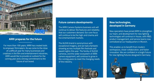 ARRI blickt optimistisch in die Zukunft - und lagert Lichtproduktion aus?