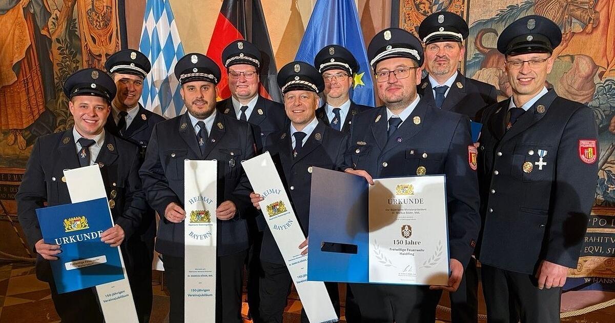 Wallerdorfer Feuerwehren bei Staatsempfang in München
