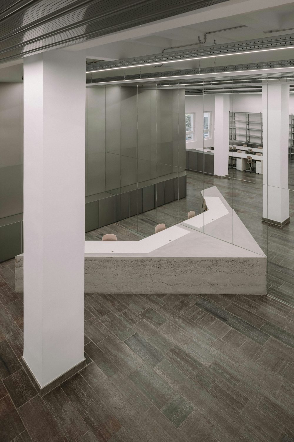 Das Entree der neuen Firmenzentrale.