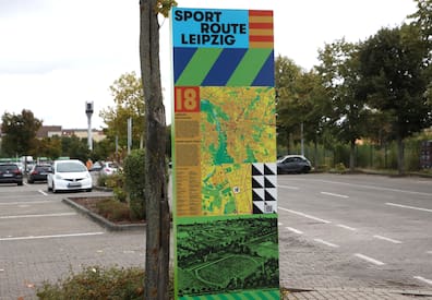 Die Sportroute des Stadtgeschichtlichen Museums informiert zu historischen Orten des Leipziger Sports.