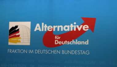 Bildbeschreibung: Ein AfD-Logo.