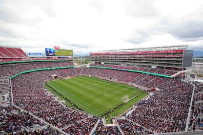 Das Levi’s Stadium in Santa Clara: Die Arena der San Francisco 49ers bietet bis zu 71.000 Plätze und gehört zu den größten WM-Stadien an der US-Westküste.