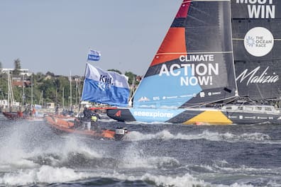Von der Mönkeberger Ölpier konnte der Start der Teilnehmer zum Ocean Race Europe 2025 hautnah verfolgt werden. 