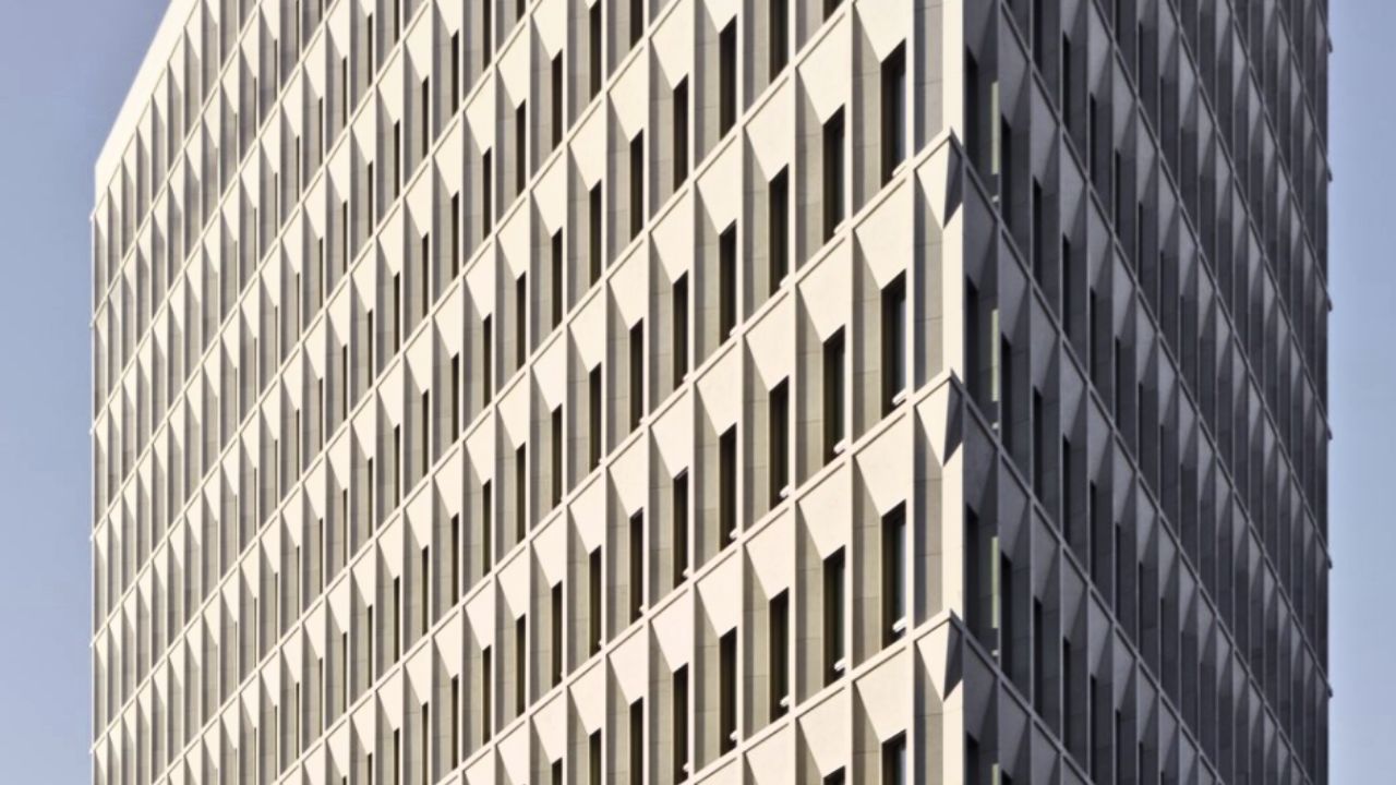 BMI-Neubau in Moabit: Strenge Fassadenstruktur, klare Formen