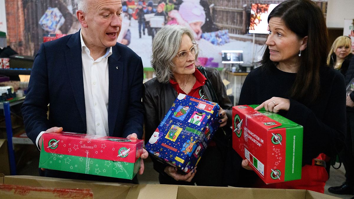 Berlin & Brandenburg: "Weihnachten im Schuhkarton" - mit Besuch des Regierenden