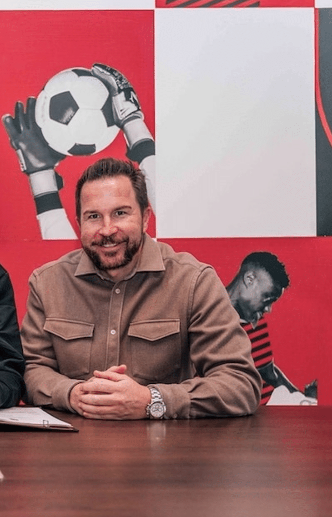 Bildausschnitt: Sportvorstand Christian Weber (r.). © F95 / Christian Monius