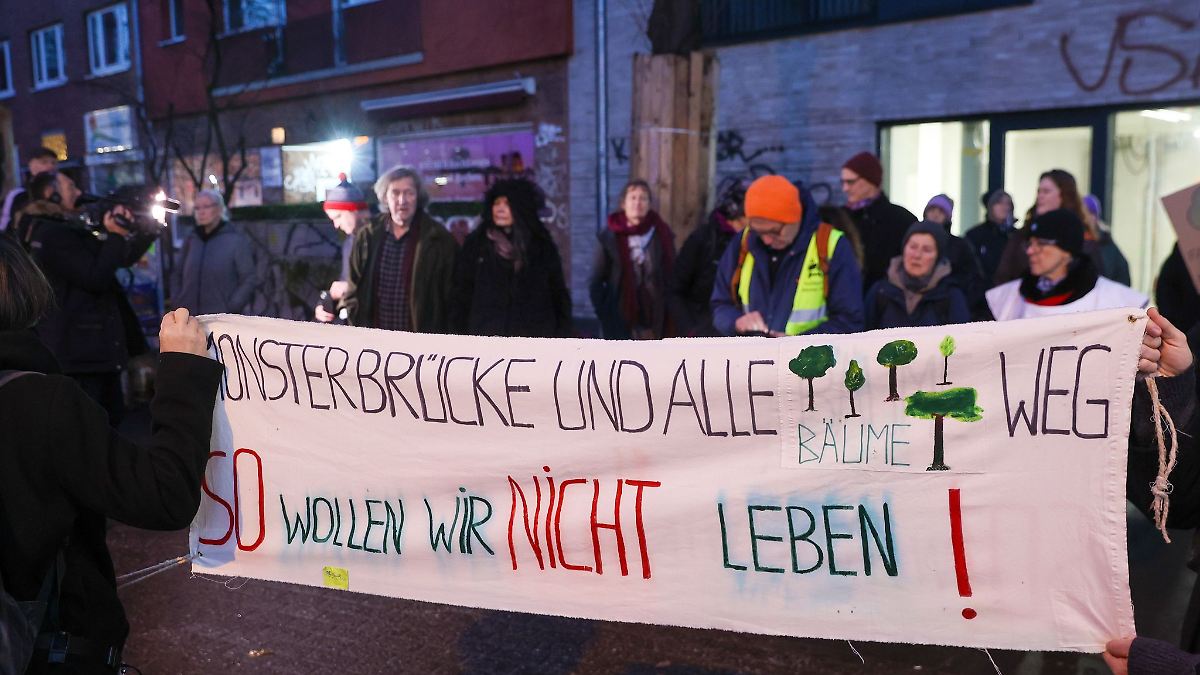 Hamburg & Schleswig-Holstein: Demonstration gegen Baumfällungen für neue Sternbrücke