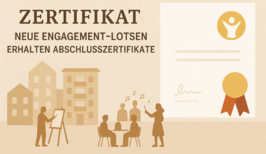 Neun Engagement-Lotsen erhalten ihre Abschlusszertifikat