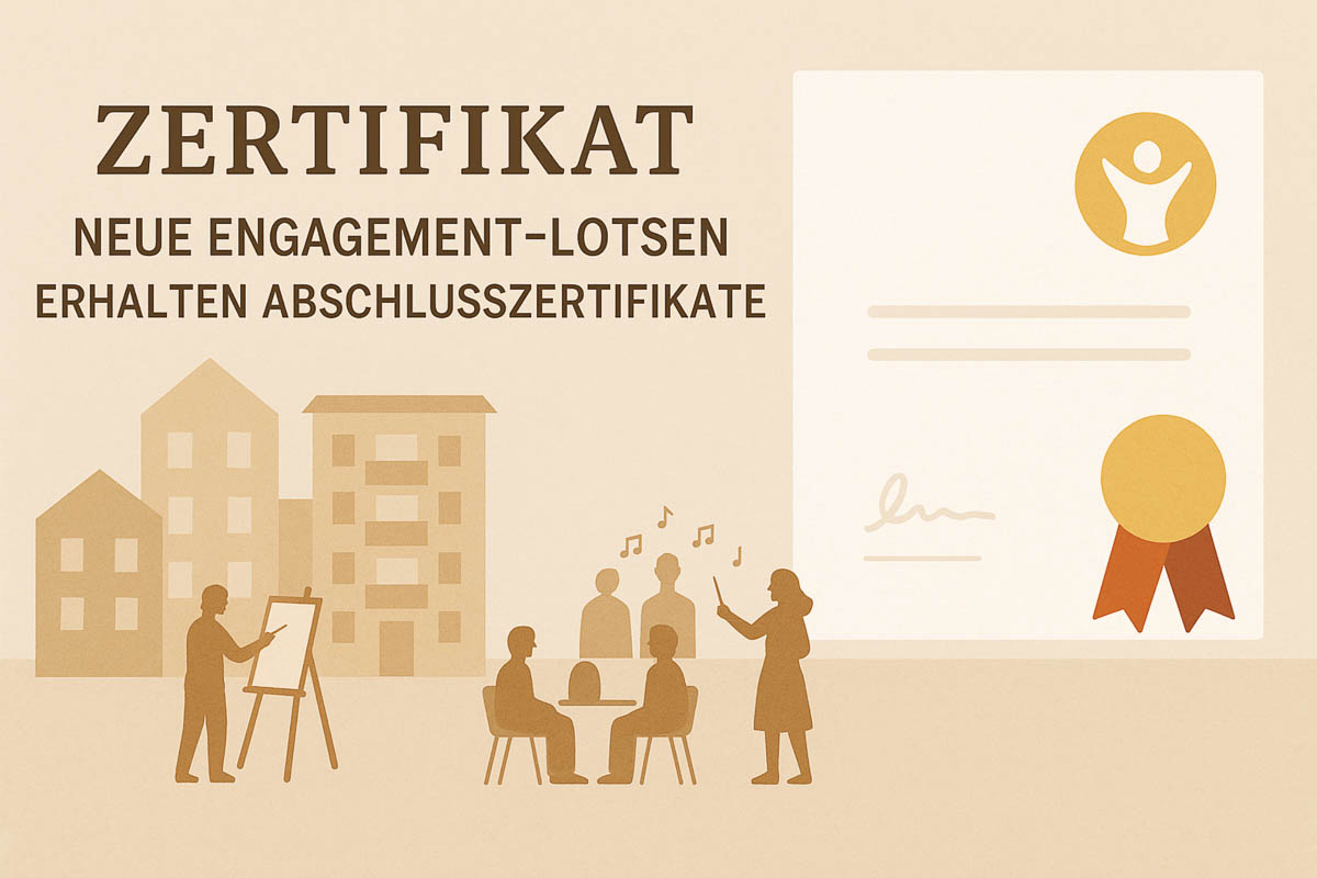 Neun Engagement-Lotsen erhalten ihre Abschlusszertifikat