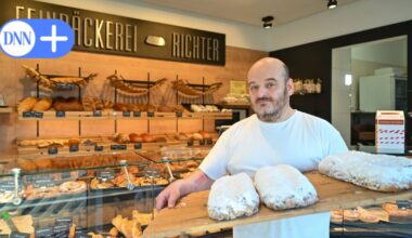 Der Laden des Dresdner Bäckers Richter ist wieder aufgebaut.