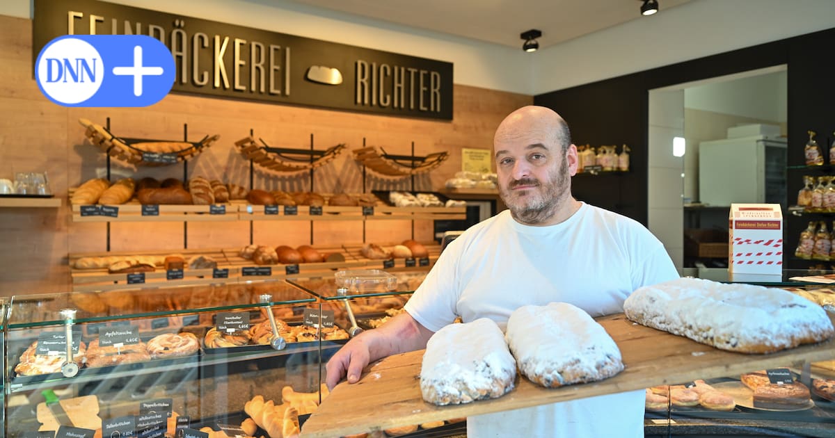 Der Laden des Dresdner Bäckers Richter ist wieder aufgebaut.