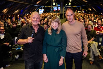 Guido Schäfer, Hannah Suppa und Oliver Mintzlaff in der LVZ-Kuppel am Mittwochabend.