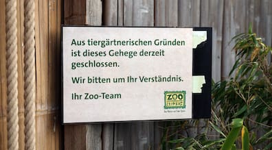 Wegen eines Falls von Vogelgrippe im Zoo Leipzig sind Bereiche des Zoos vorläufig geschlossen.