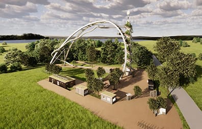 Der Eventbogen SkyLoop soll ab dem Sommer die neue Attraktion am Steinhuder Meer sein.