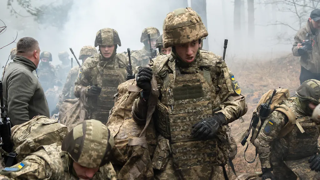 KHARKIV-OBLAST-UKRAINE-MARCH-16-The-first-recruits-under-the-Contract-18-24-project-undergo-initiation-in-the-92nd-Assault-Brigade-on-March-16-2025-in-Kharkiv-Oblast-Ukraine-The-Ministry-of-Defence-of-Ukraine-has-officially-launched-the-Contract-18-24-project-an-initiative-for-Ukrainians-aged-18-24-who-are-willing-to-voluntarily-join-the-Defence-Forces-for-one-year-The-project-offers-new-opportunities-for-volunteers-aged-18-24-including-attractive-financial-rewards-professional-military-training-based-on-NATO-standards-and-social-guarantees