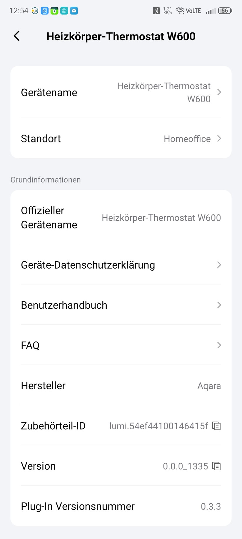 Aqara W600: Einstellungen, Kalibrierung
