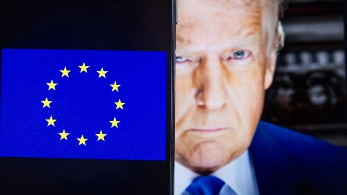 Trump mit EU-Flagge