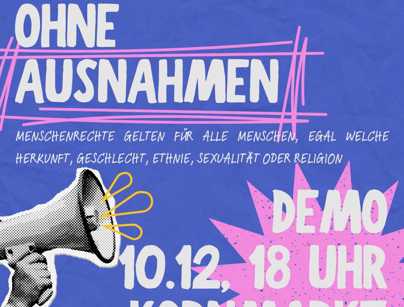 Demo gegen Rechts in Nürnberg, Bayern » Menschenrechte ohne Ausnahmen!