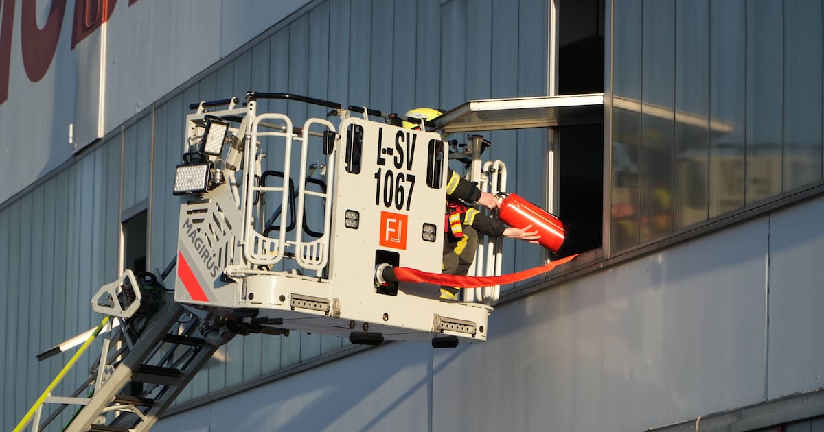 Feuer in der Sauna eines Sportcenters