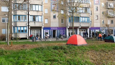 Das Camp vor der Leipziger Oase ist wegen Anwohnerbeschwerden Anfang Dezember durch die Stadt Leipzig geräumt worden. 