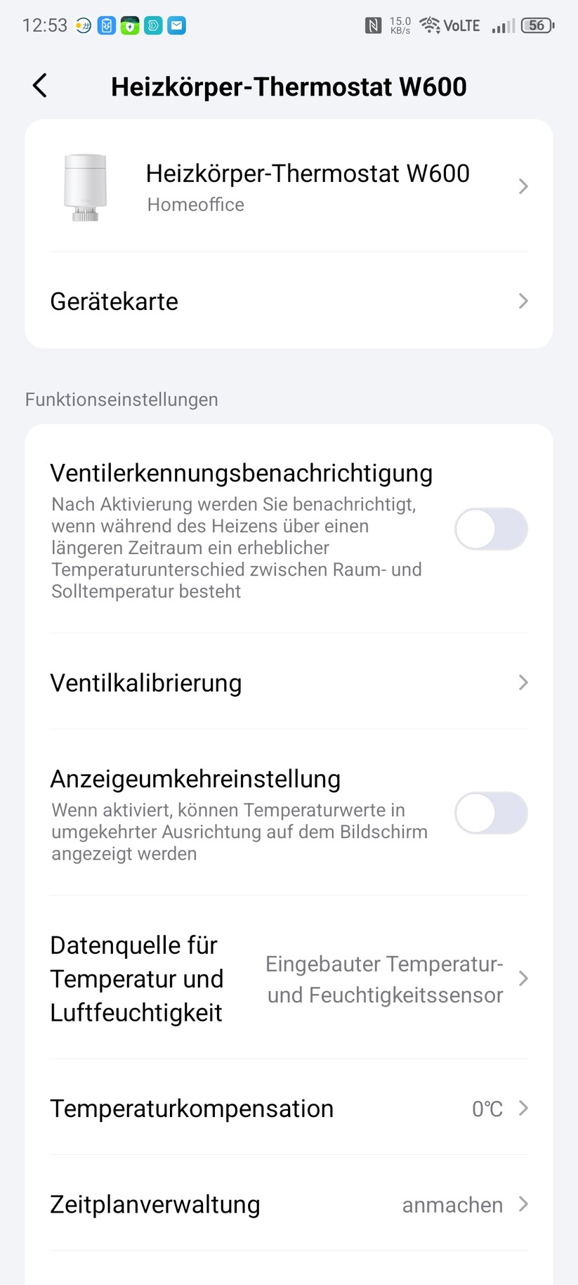 Aqara W600: Einstellungen, Kalibrierung