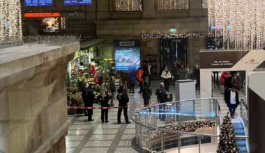 Leipziger Hauptbahnhof: Polizei sperrt Westhalle