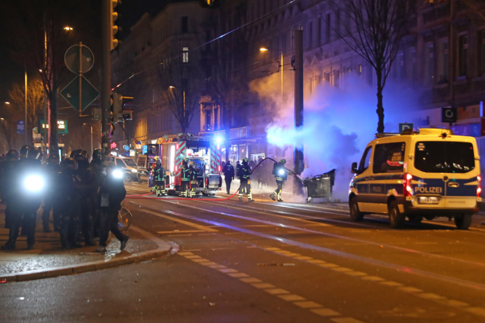 Silvesternacht 2024/25, Aufnahme Eisebahnstraße.