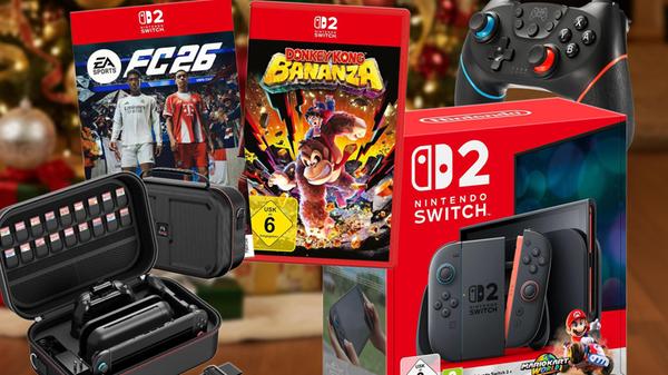 Amazon-Weihnachts-Angebote! Nintendo Switch 2 bis 62% günstiger: Konsole, Games, Tasche, Controller