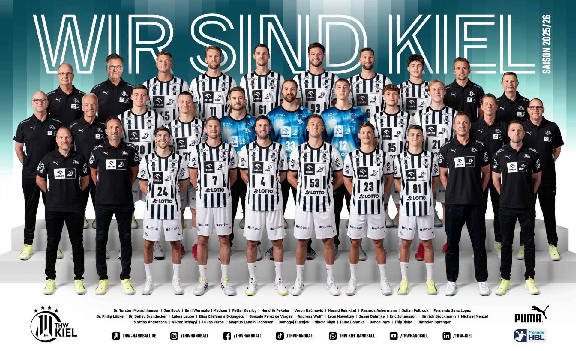 THW Kiel – Handball Bundesliga HBL und European League Saison 2025/2026 – Copyright: THW Kiel