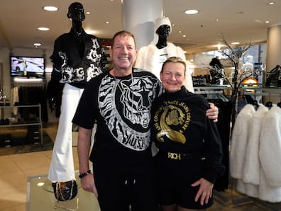 Verkaufsoffener Sonntag am vierten Advent in Leipzig. Michael und Ilka Arndt im Palazzo la Moda.