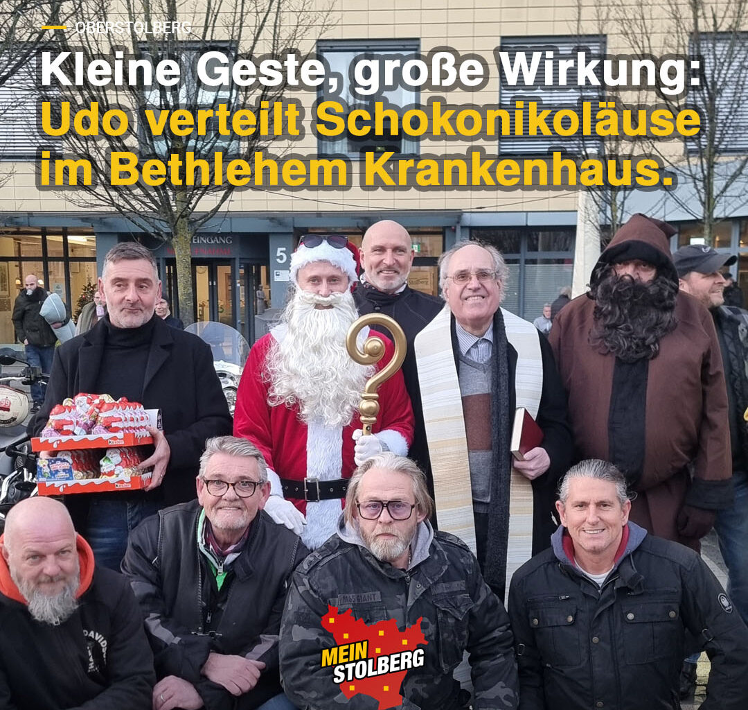 Stolberger verteilt als Weihnachtsmann Schokolade im Bethlehem Krankenhaus – Mein Stolberg