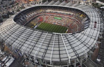 Das Estadio Azteca: legendäre WM-Bühne und Schauplatz großer Momente von Pelé (1970) und Maradona (1986).
